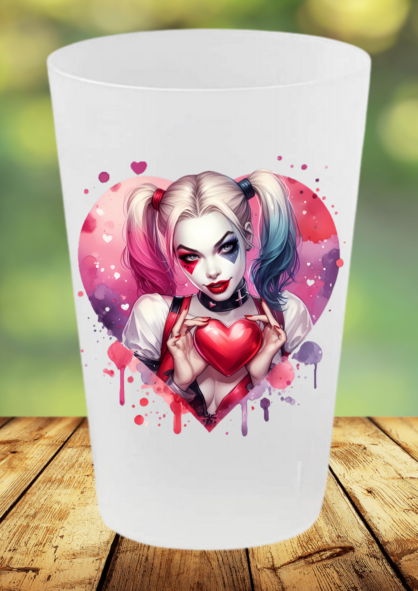 🥤 Verre réutilisable Harley Quinn – Collection Super-Héros ⚡
