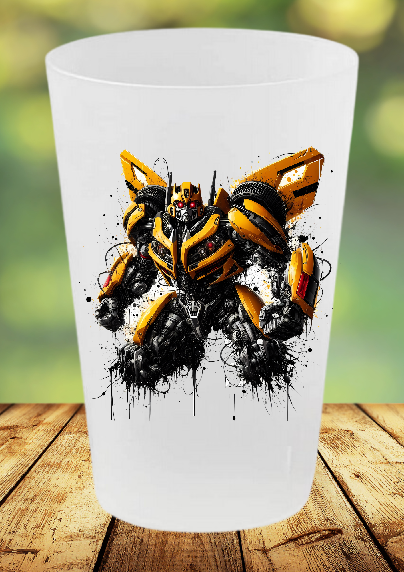 🥤 Gobelet Réutilisable Transformers – Édition Bumblebee Splash