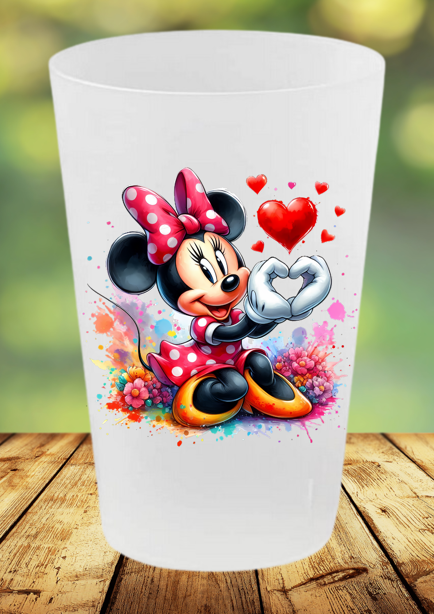 🥤 Gobelet Réutilisable Minnie – Collection Color Splash 🌈