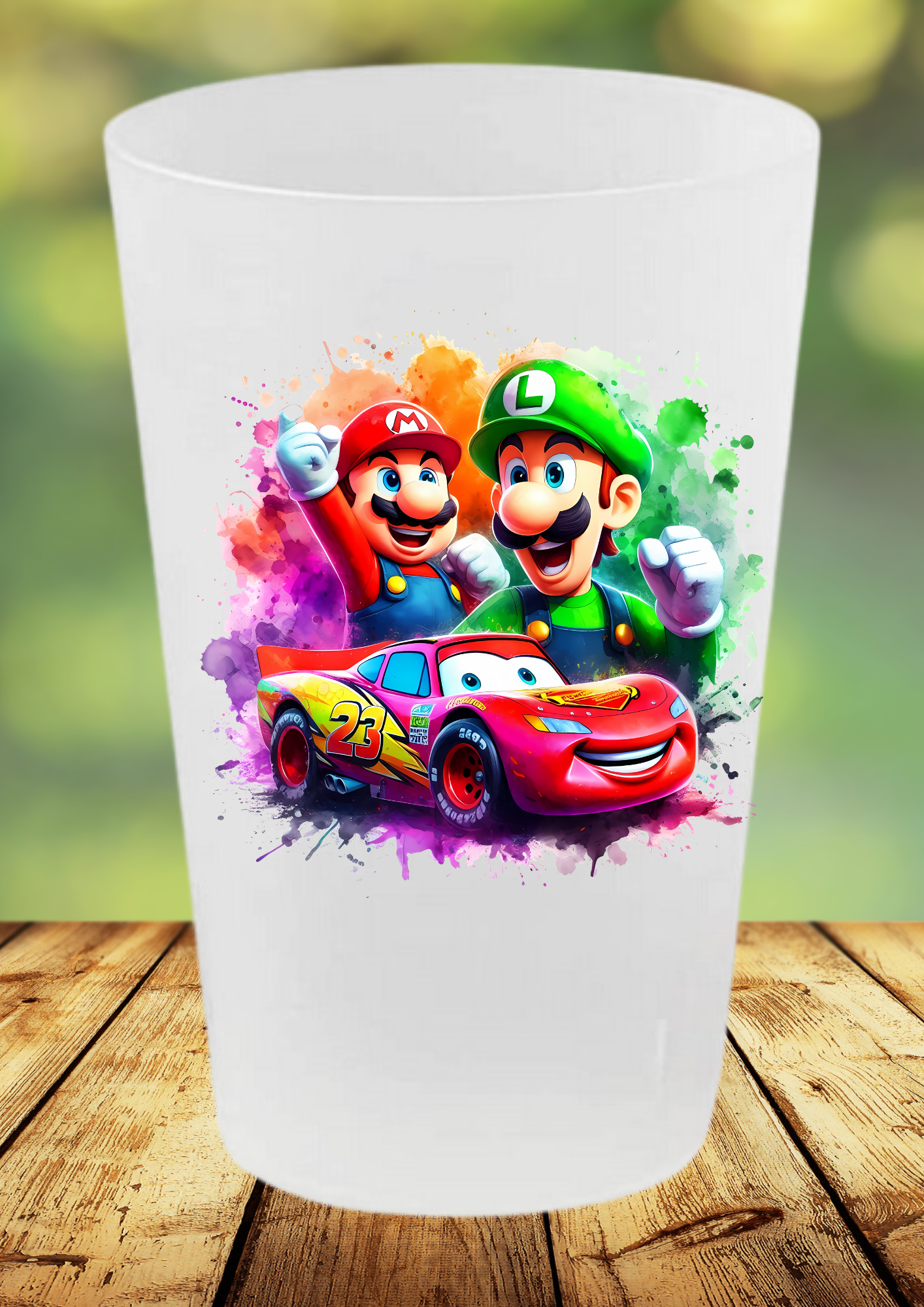 Gobelet Réutilisable Enfant – Mario, Luigi & Cars