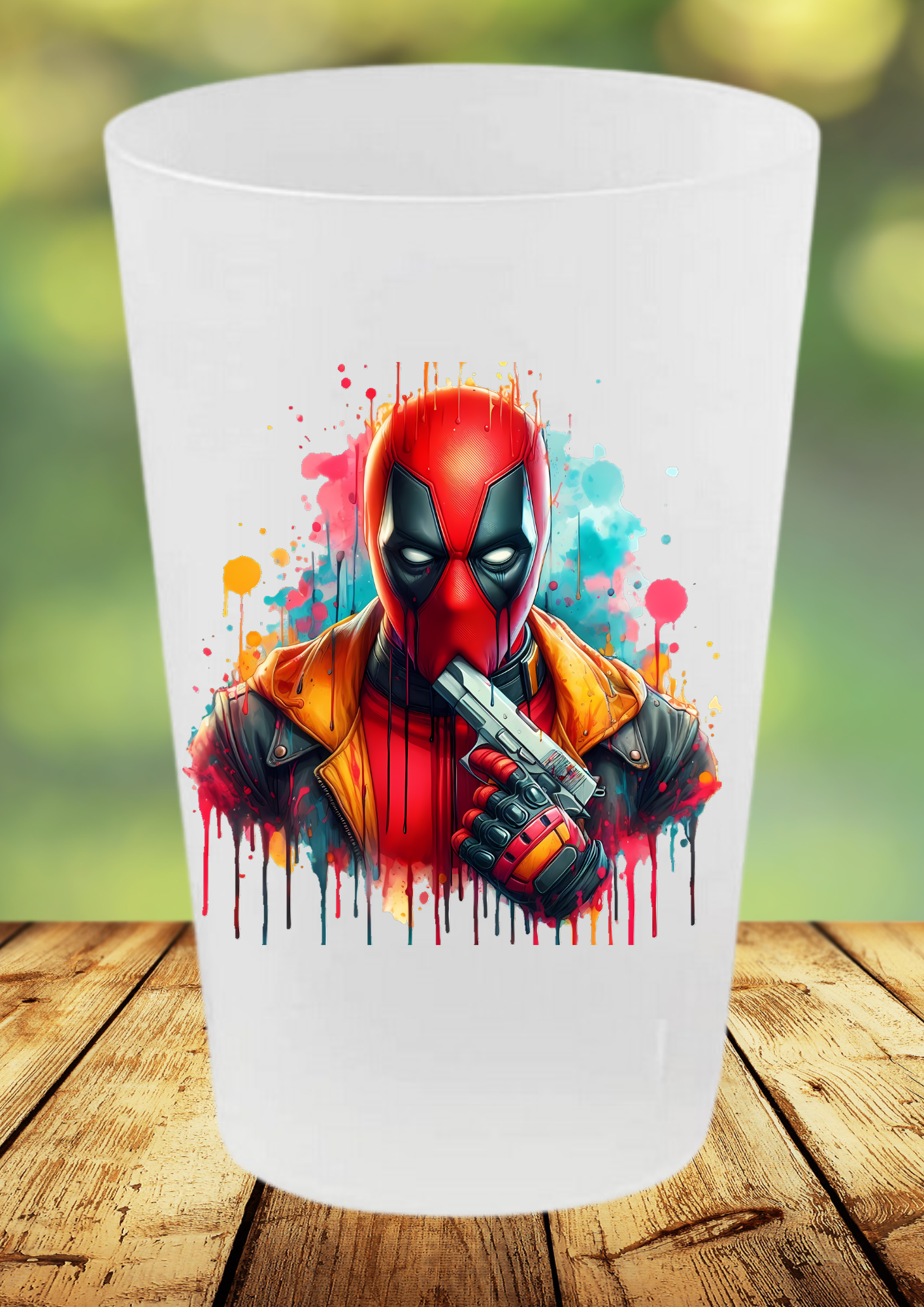 🥤 Gobelet Réutilisable Deadpool – Édition Splash Art