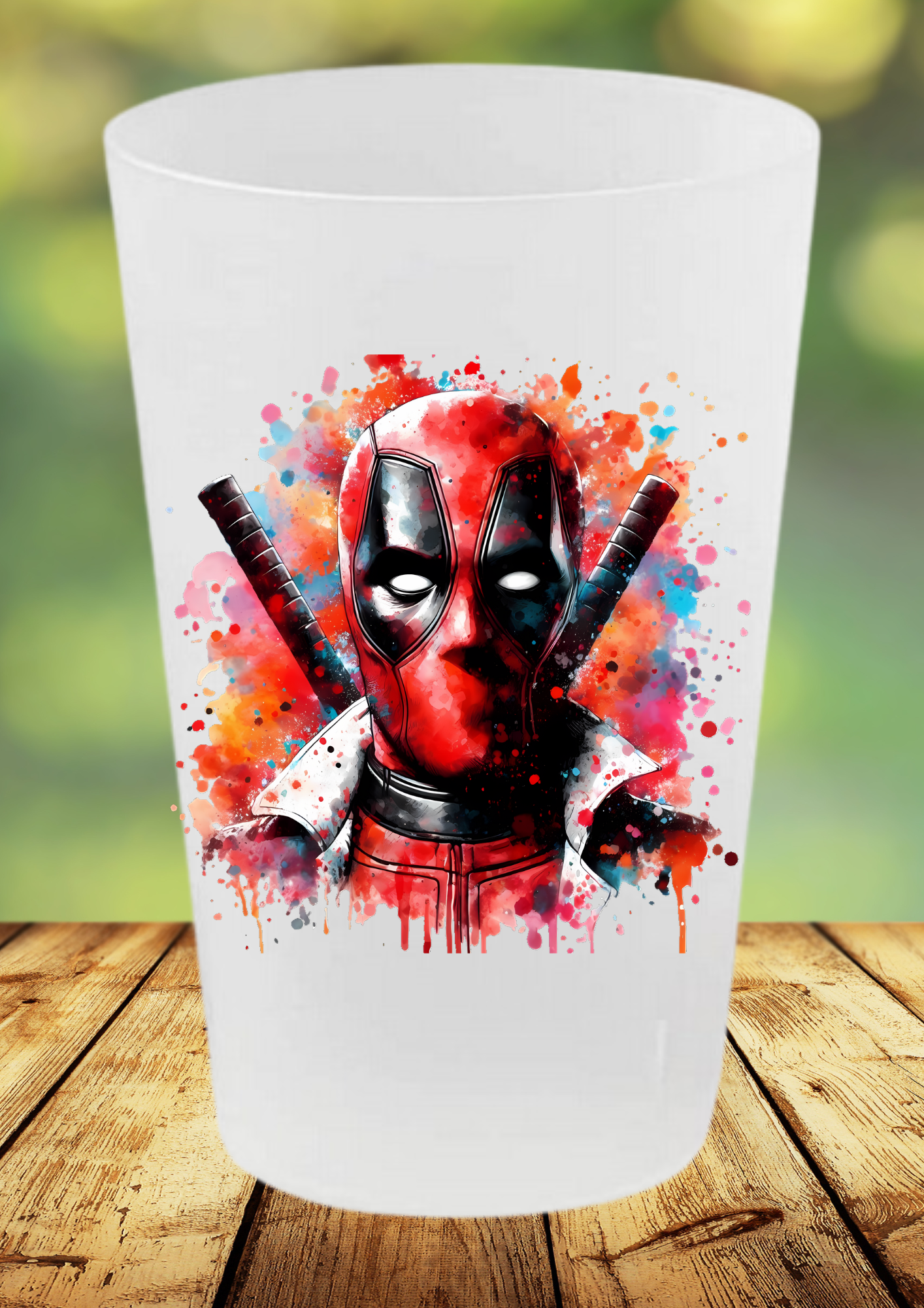 🥤 Gobelet Réutilisable Deadpool – Édition Splash Art