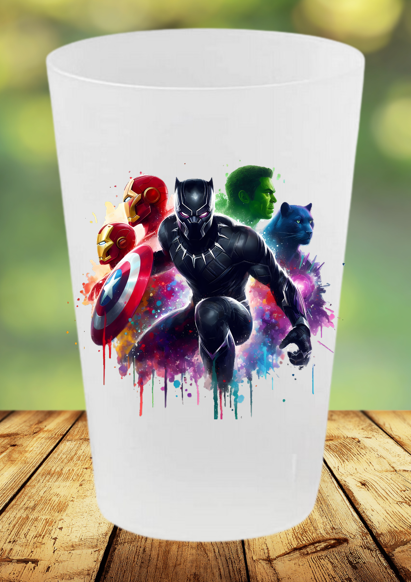 🥤 Gobelet Réutilisable Black Panther – Collection Splash Art