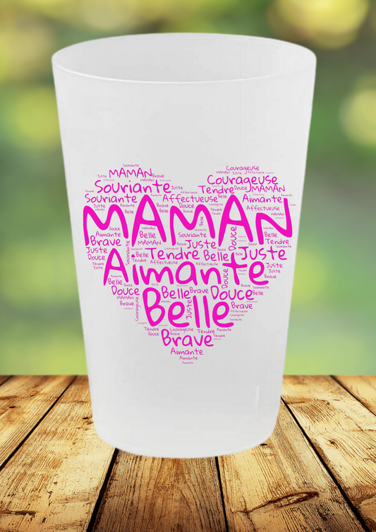 🥤 Gobelet "Cœur de Maman" – Mot doux plein d’amour 💖