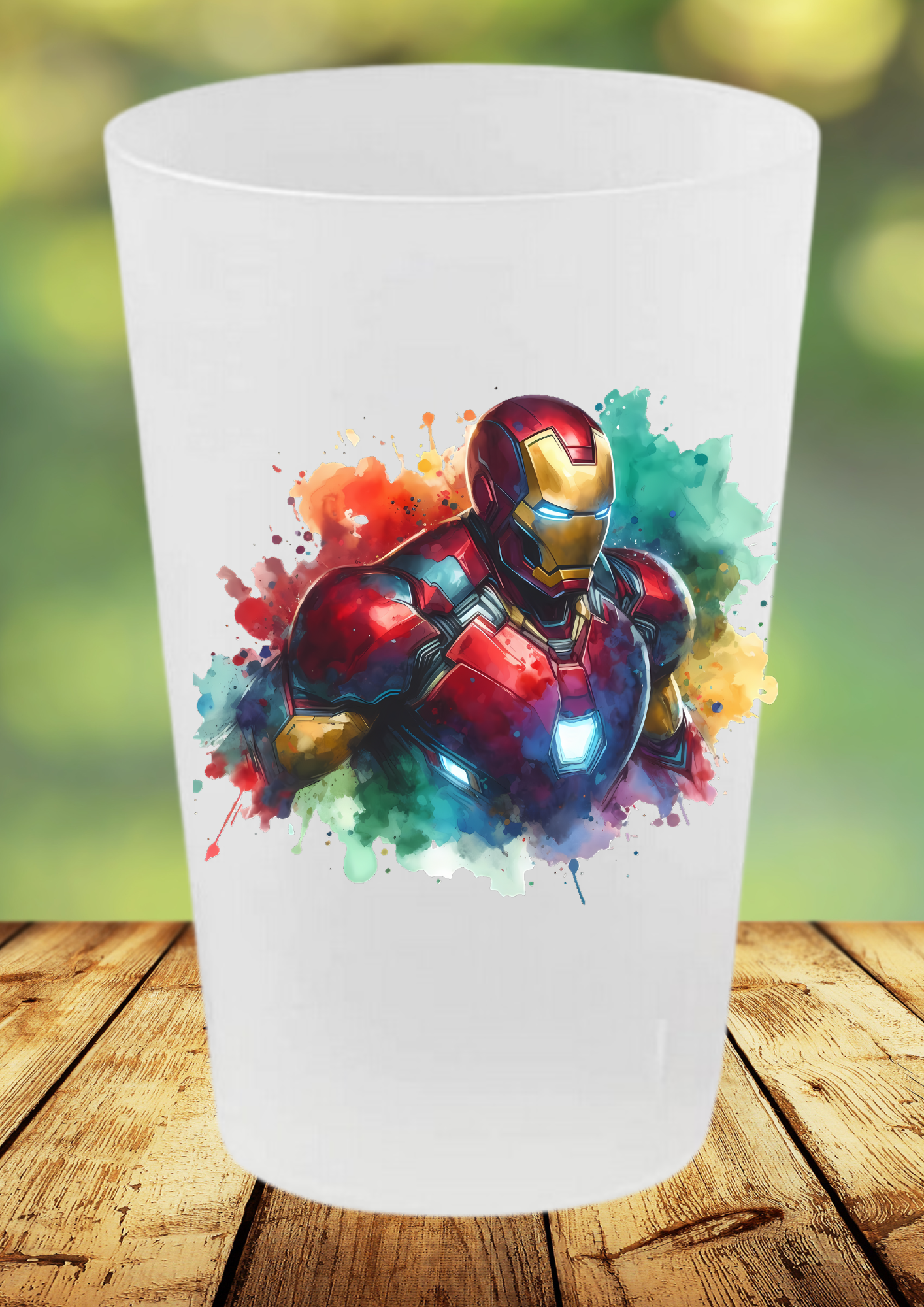 🥤 Gobelet Réutilisable Iron Man – Édition Splash Art