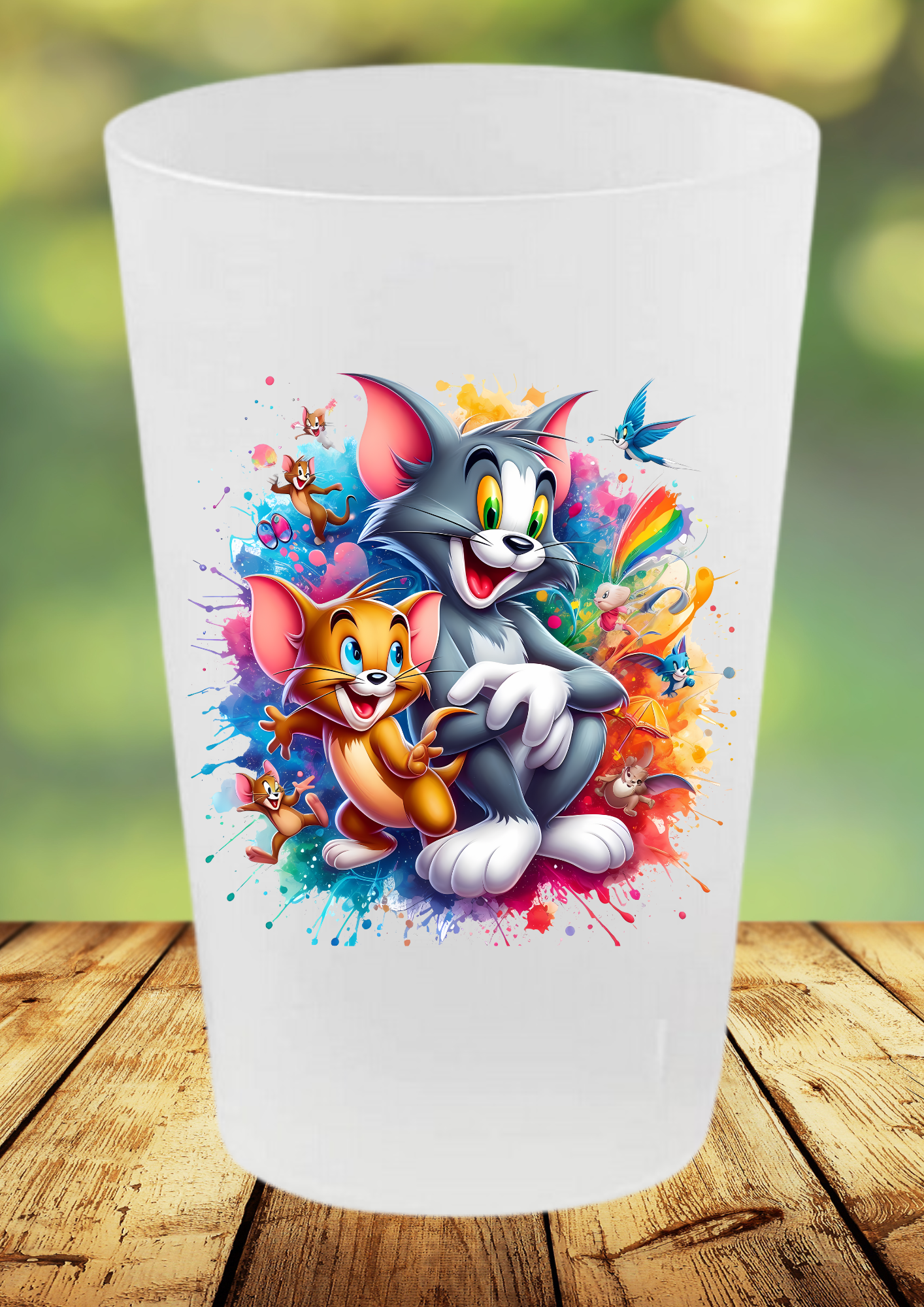 🥤 Gobelet Réutilisable Tom, Jerry & Titi – Collection Color Splash