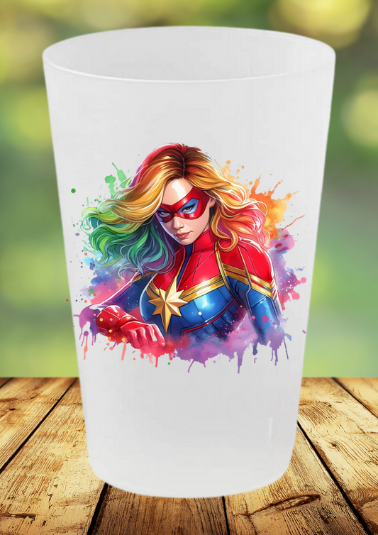 🥤 Gobelet Réutilisable Captain Marvel – Édition Splash Art