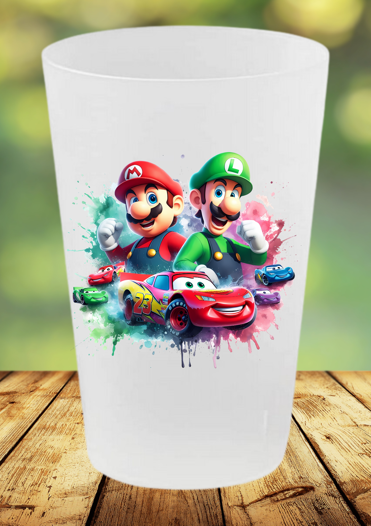 Gobelet Réutilisable Enfant – Mario, Luigi & Cars
