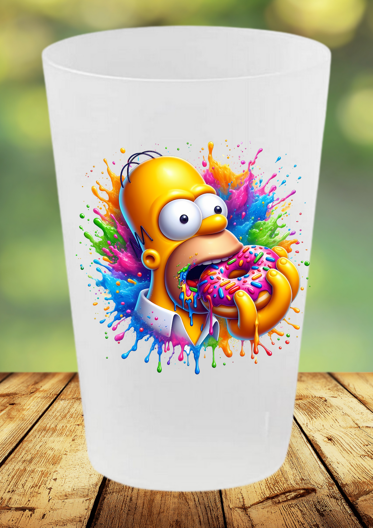 🥤 Gobelet Réutilisable Homer & Bart Splash – Collection Fun & Colorée