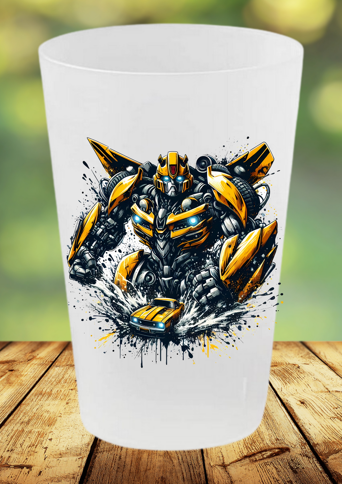 🥤 Gobelet Réutilisable Transformers – Édition Bumblebee Splash