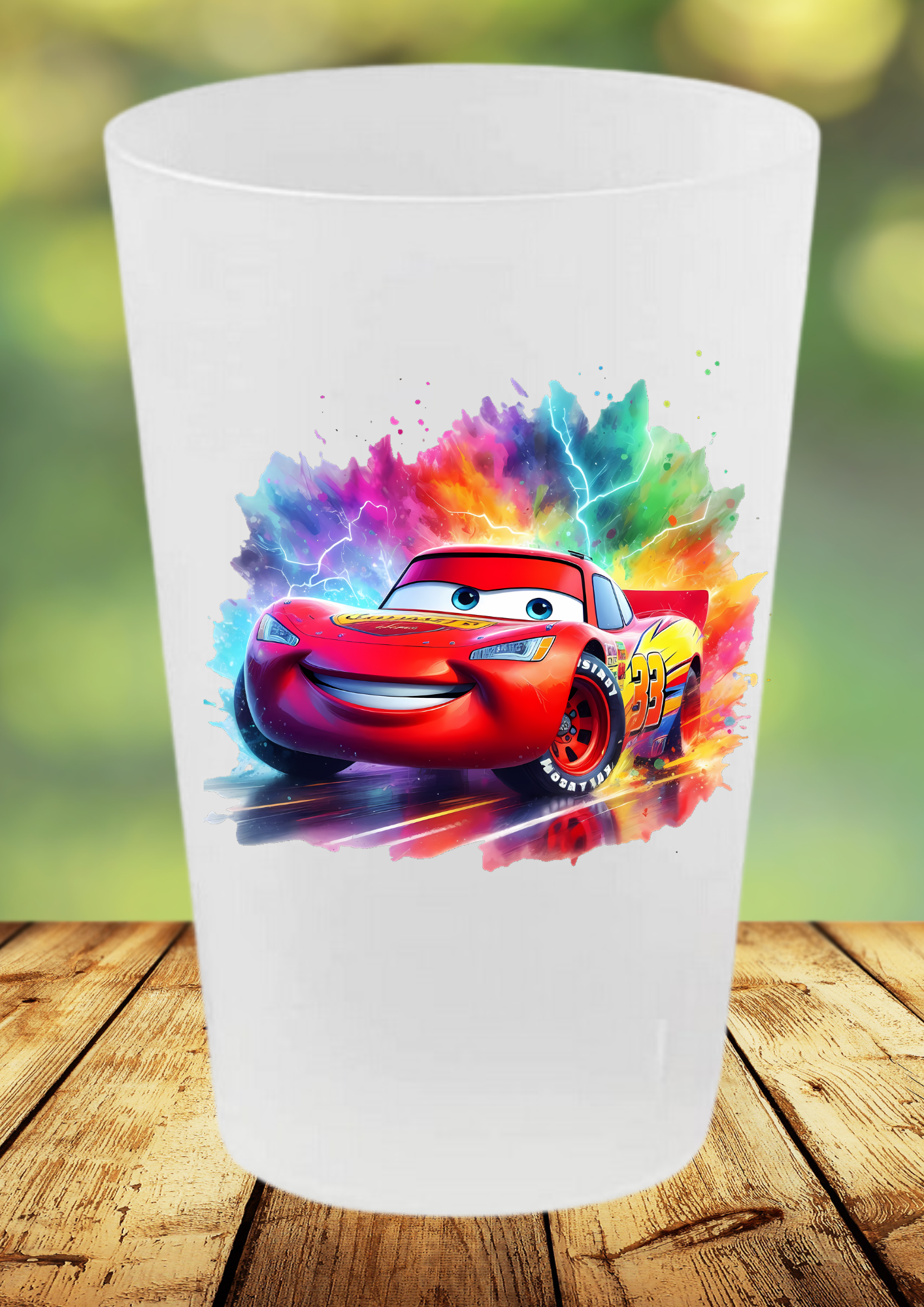 🥤 Gobelet Réutilisable Cars – Flash McQueen & Amis 🚗✨