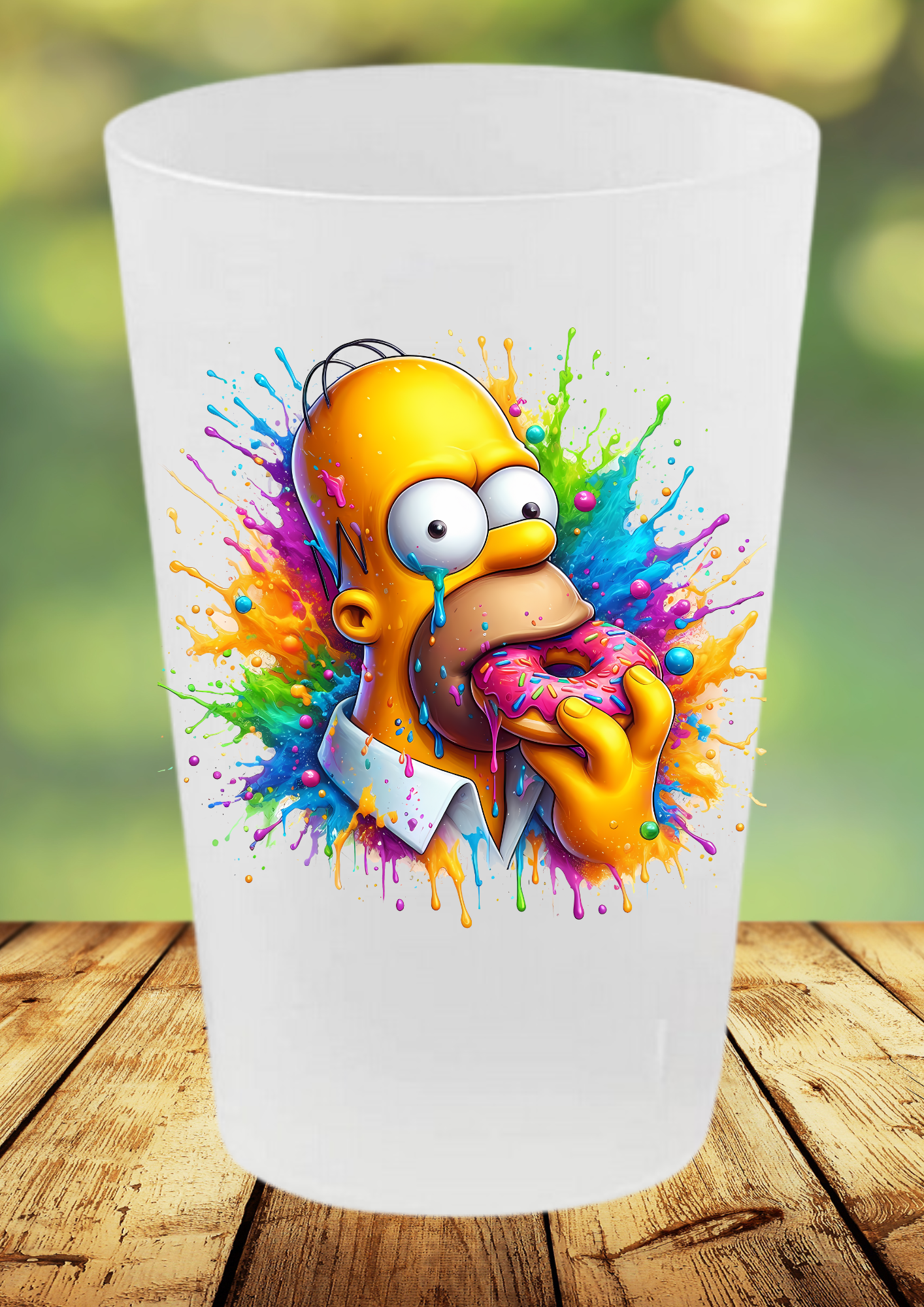 🥤 Gobelet Réutilisable Homer & Bart Splash – Collection Fun & Colorée