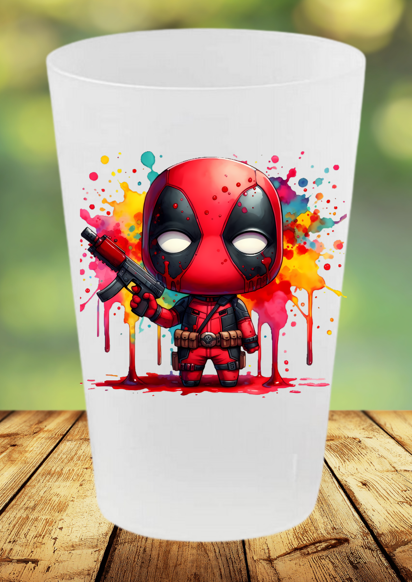 🥤 Gobelet Réutilisable Deadpool – Édition Splash Art