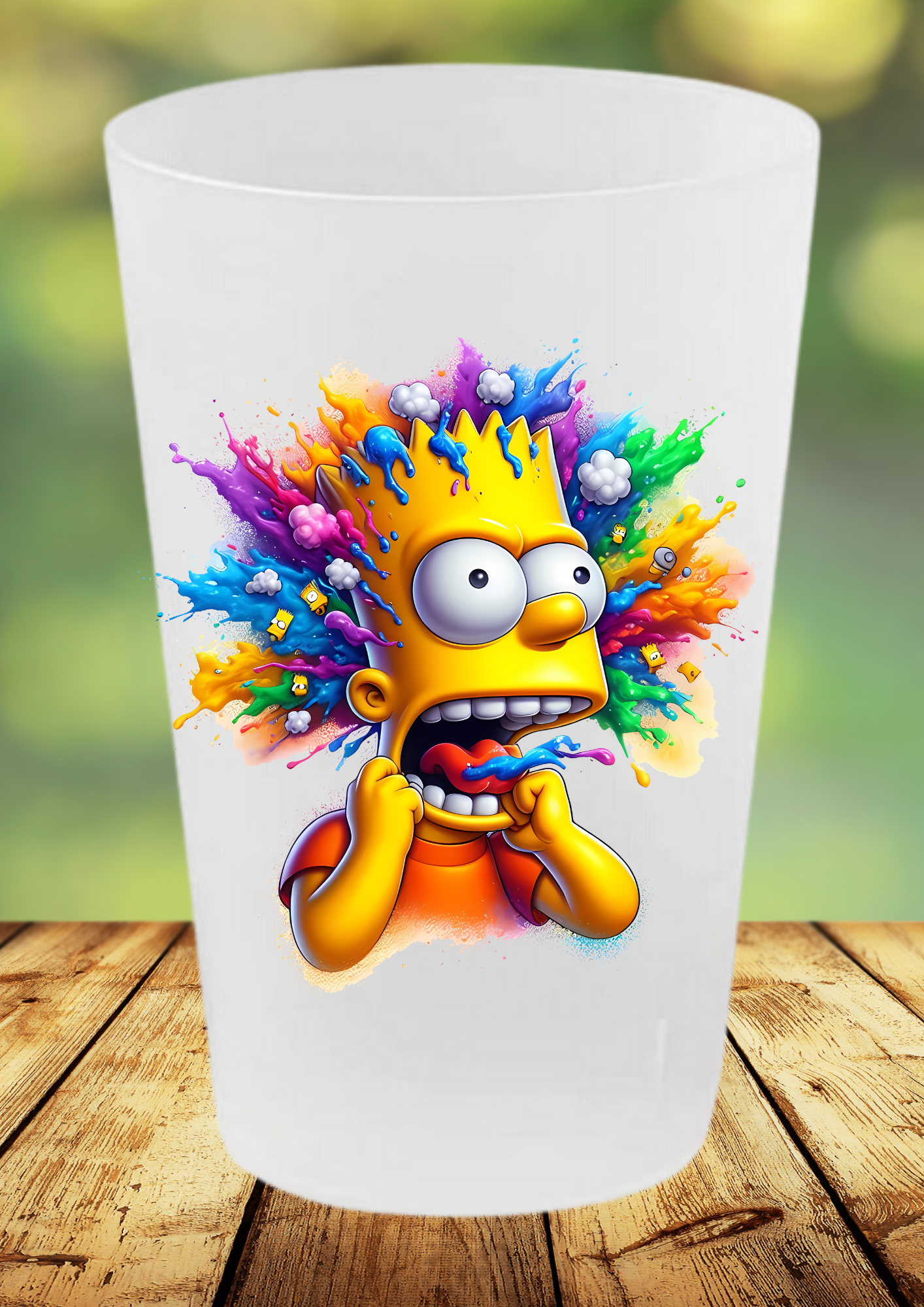 🥤 Gobelet Réutilisable Homer & Bart Splash – Collection Fun & Colorée