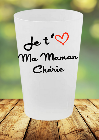 🥤 Gobelet "Je t’aime ma Maman chérie" – Douceur & amour 💖