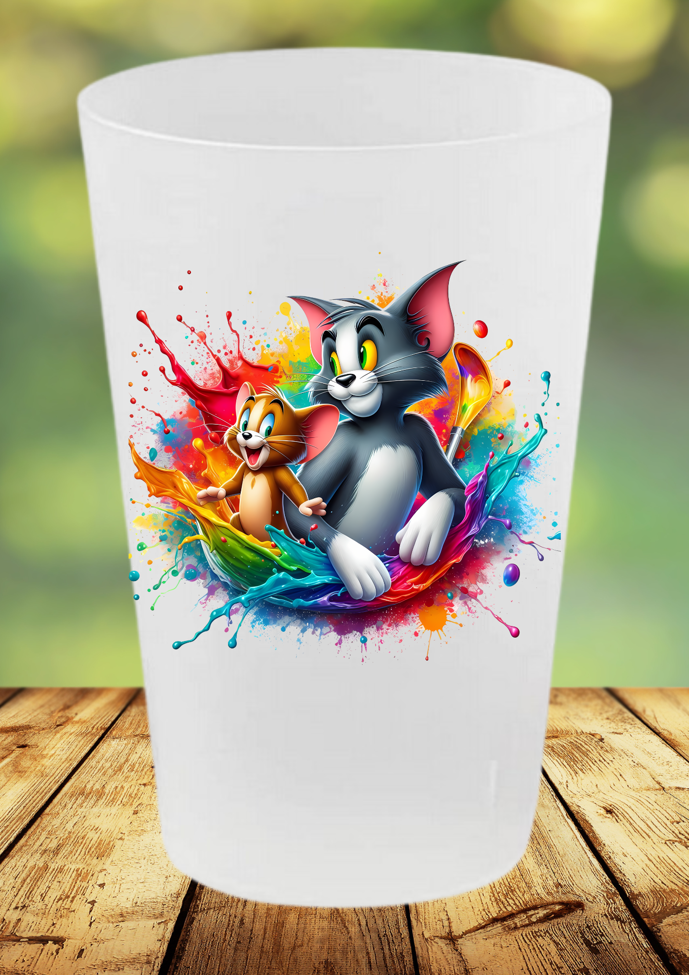 🥤 Gobelet Réutilisable Tom, Jerry & Titi – Collection Color Splash