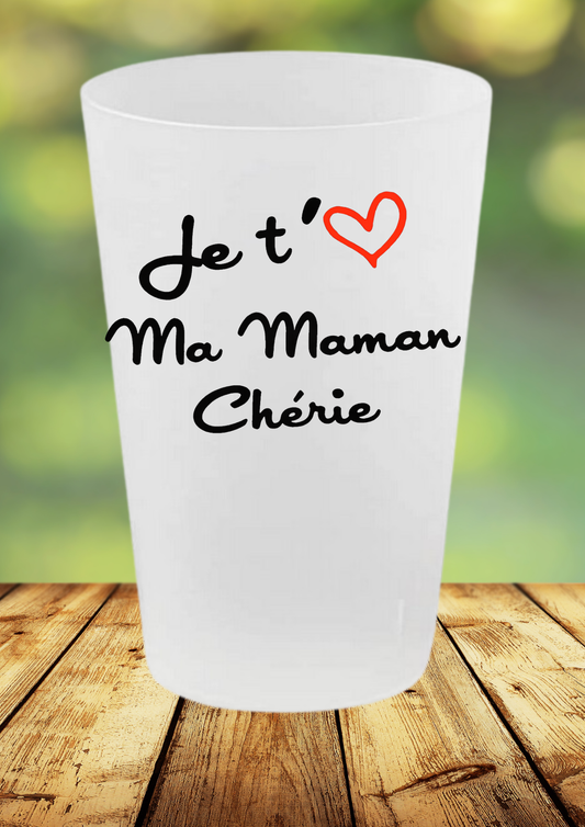 🥤 Gobelet "Je t’aime ma Maman chérie" – Douceur & amour 💖