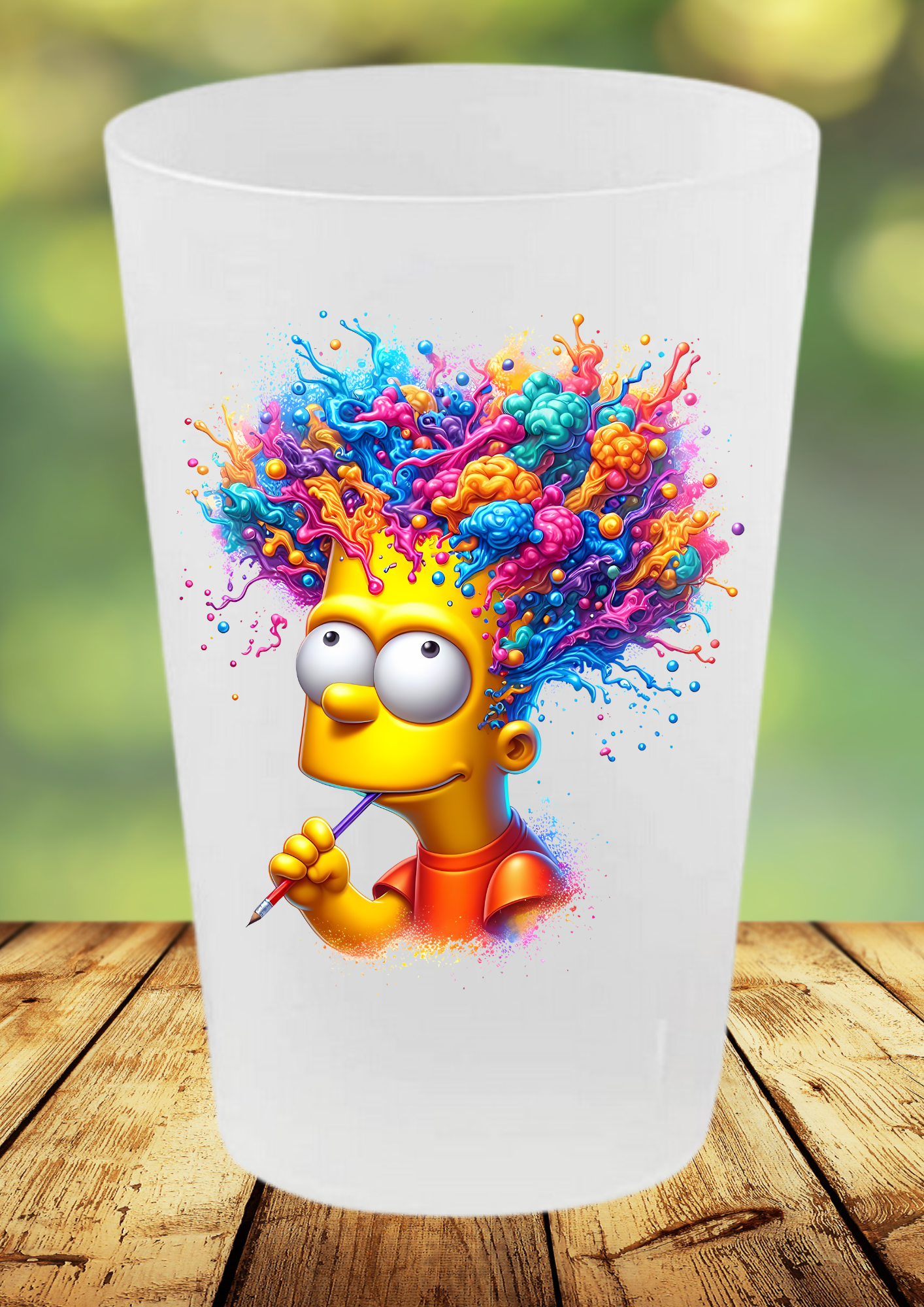 🥤 Gobelet Réutilisable Homer & Bart Splash – Collection Fun & Colorée