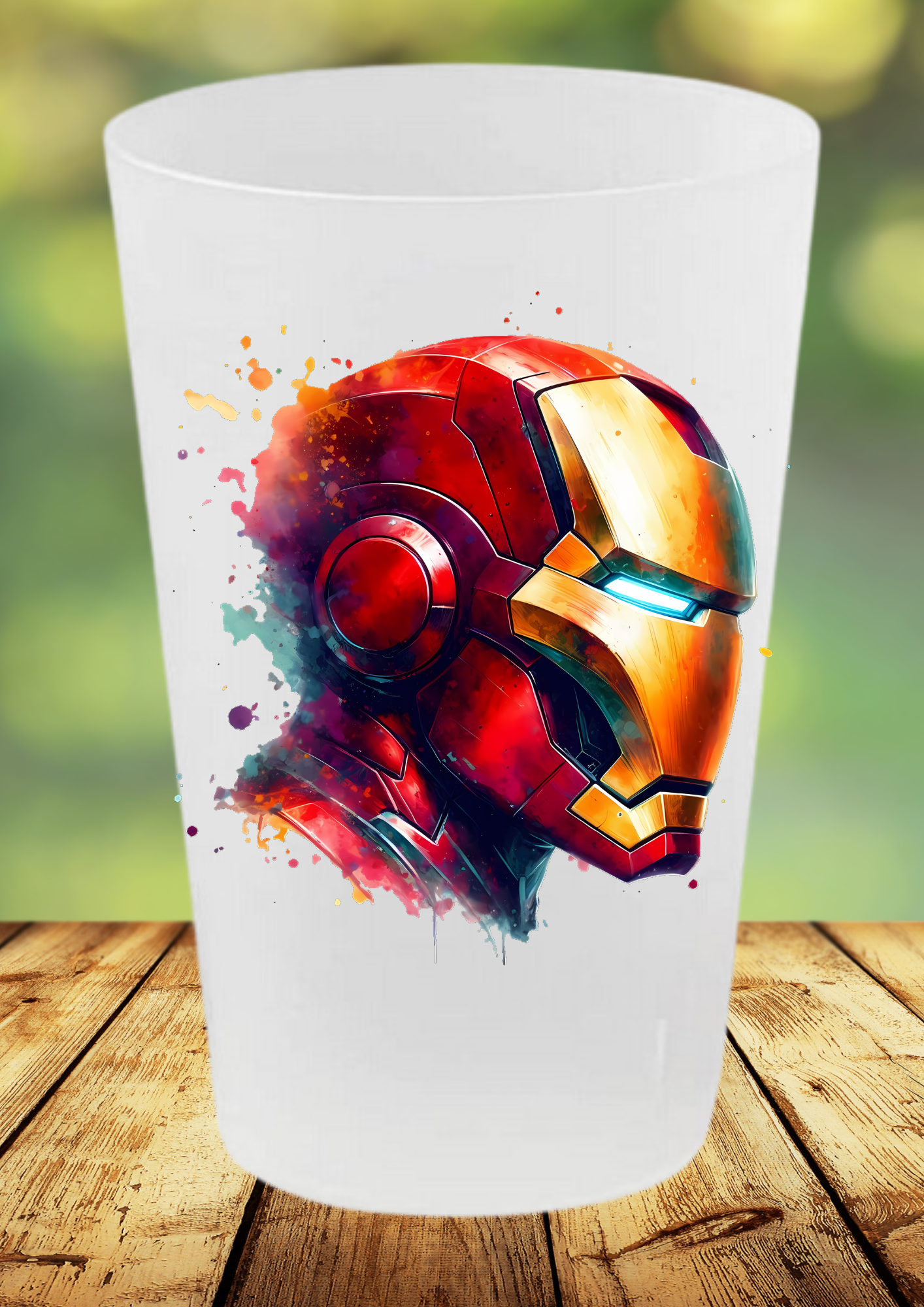 🥤 Gobelet Réutilisable Iron Man – Édition Splash Art