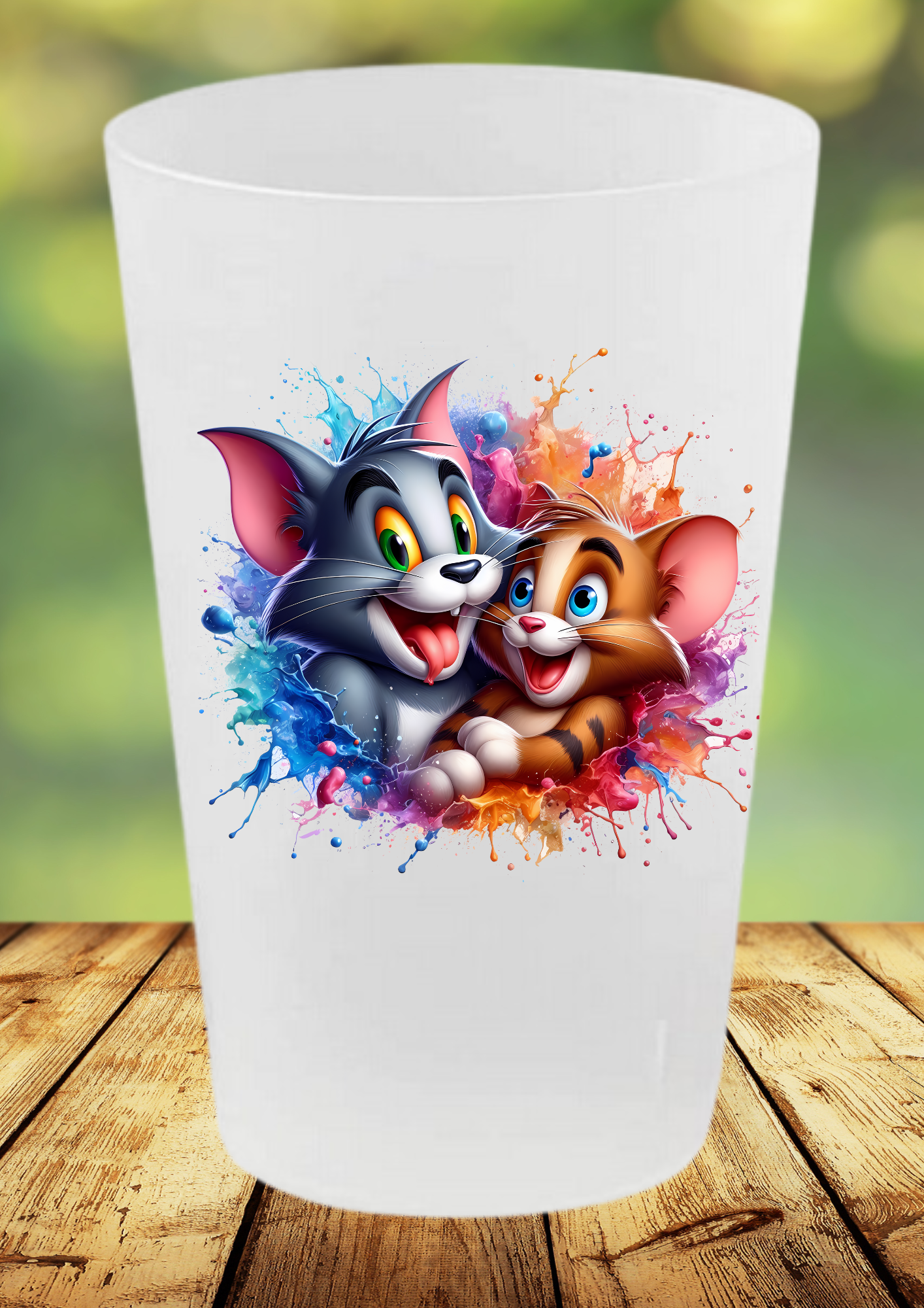 🥤 Gobelet Réutilisable Tom, Jerry & Titi – Collection Color Splash