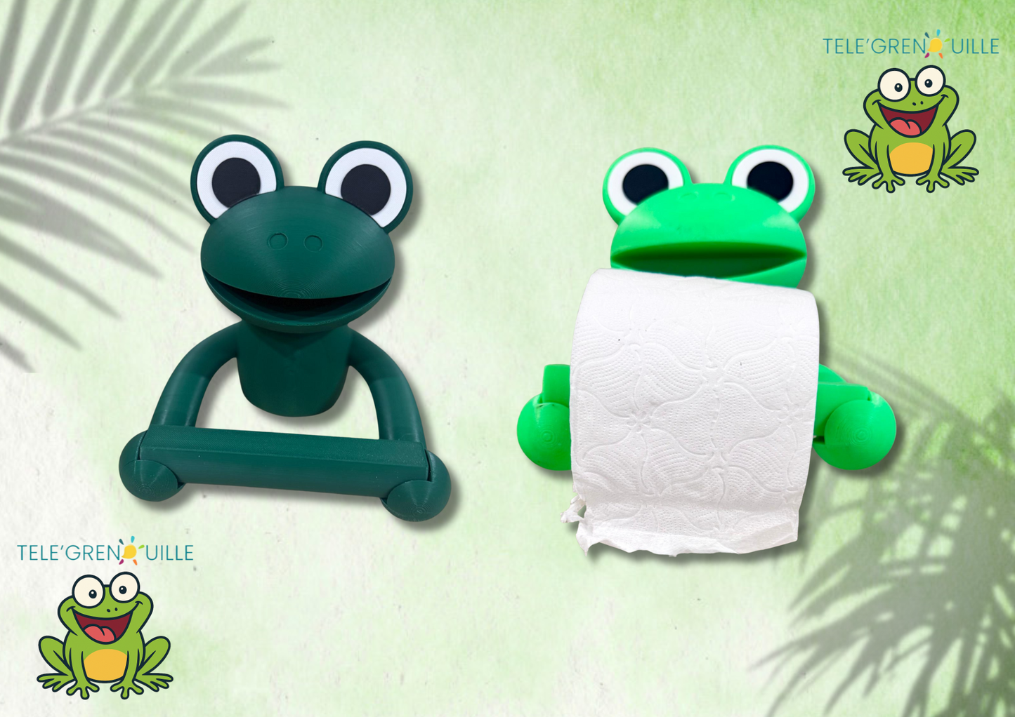 🐸 Support à Papier Toilette Grenouille 3D – Télégrenouille –