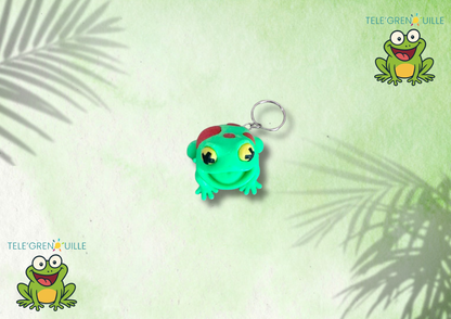 Porte-clé Grenouille 3D – Télégrenouille – 3 Couleurs au Choix