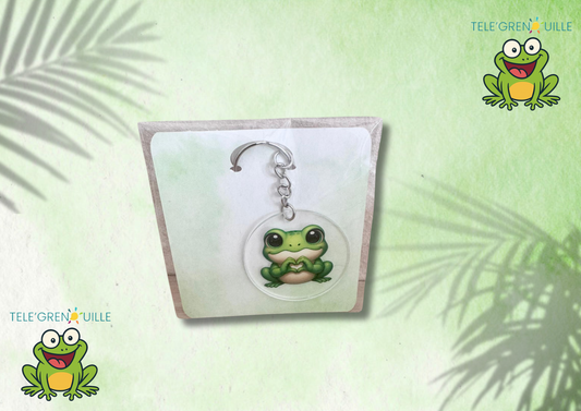 🔑 Porte-clé Acrylique Grenouille