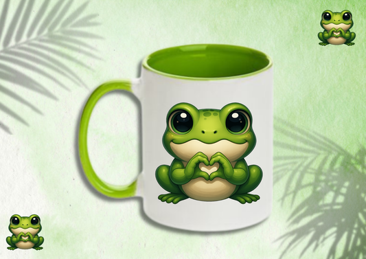 💚 Mug “Grenouille Cœur” – La tasse la plus mignonne du marais 🐸☕