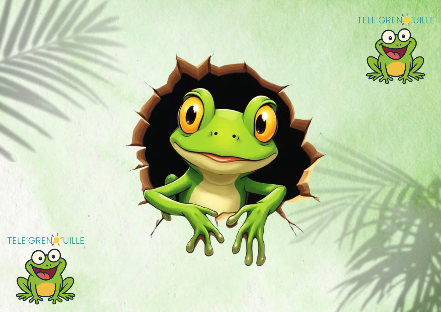 🐸🚗 Autocollant Grenouille – Effet Trou 3D Réaliste – Stickers Voiture & Surfaces Lisses