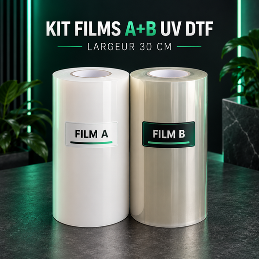 Kit films A et B UV DTF de 30 cm de largeur