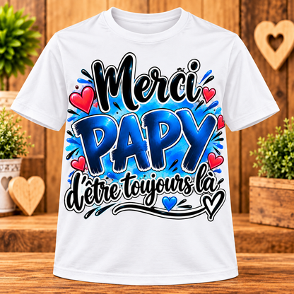 T-shirt Merci Papy – D’être toujours là