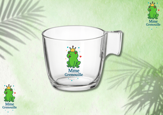 Tasse en verre 23 cl « Mme Grenouille »