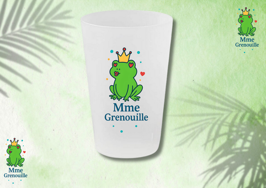 Gobelet réutilisable « Mme Grenouille » 👑