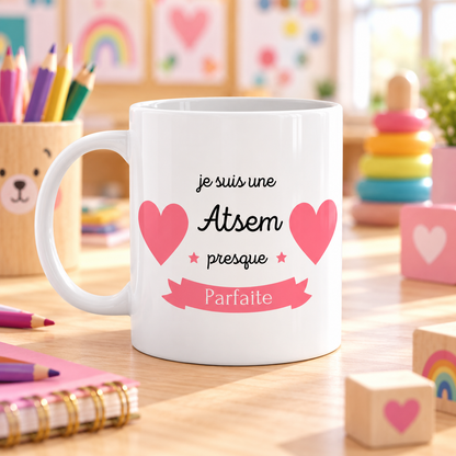 Mug ATSEM presque parfaite dans une ambiance d’école