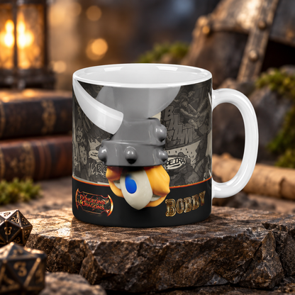 Mug fantastique présenté dans une ambiance d’aventure