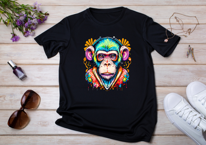 T-shirt Psychedelic Design personnalisé – 100 motifs au choix – Noir ou Blanc