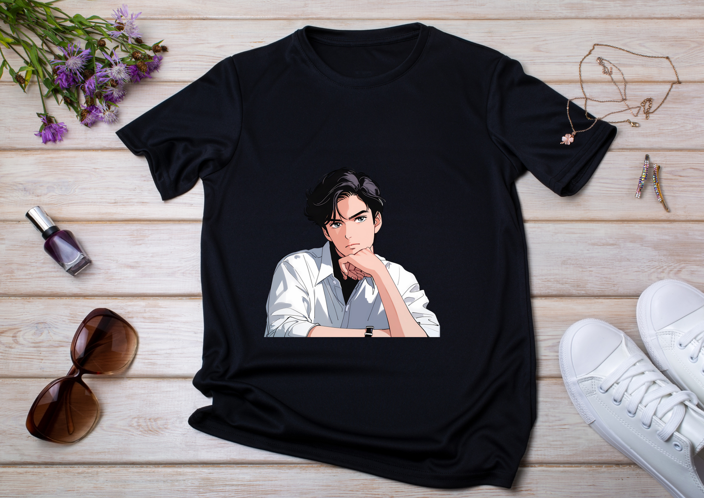 T-shirt Retro Anime Nostalgia – 61 modèles au choix – Noir ou Blanc