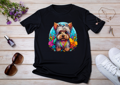 T-shirt Psychedelic Design personnalisé – 100 motifs au choix – Noir ou Blanc