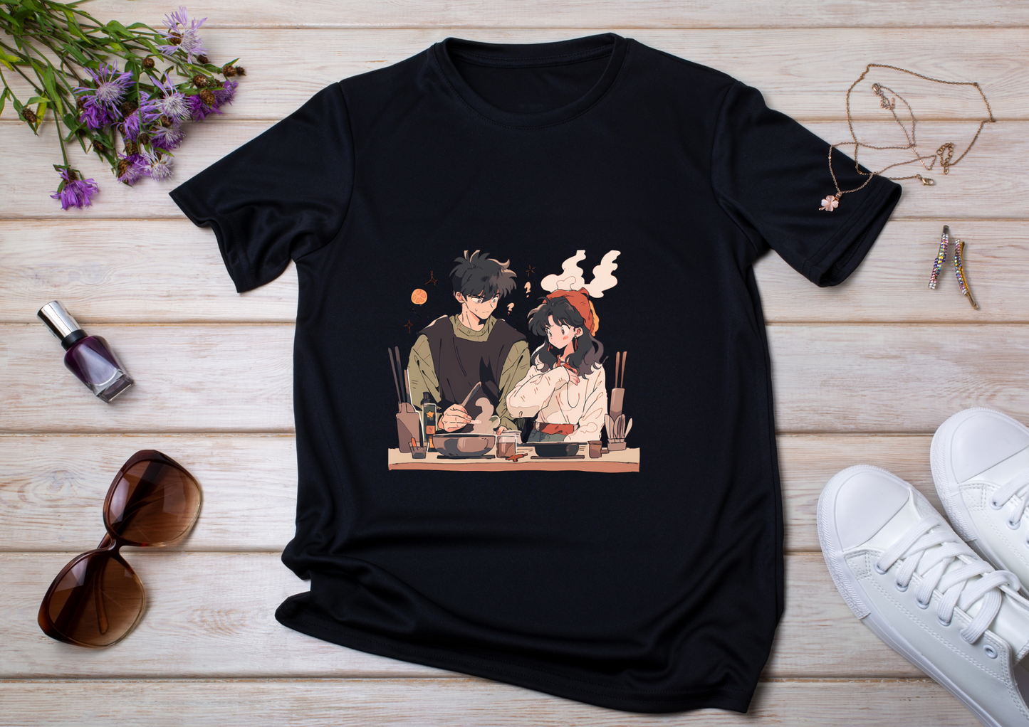 T-shirt Retro Anime Nostalgia – 61 modèles au choix – Noir ou Blanc
