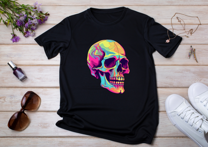 T-shirt Psychedelic Design personnalisé – 100 motifs au choix – Noir ou Blanc