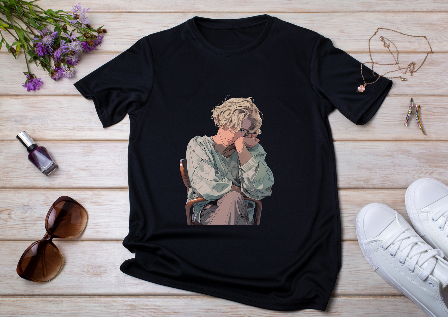 T-shirt Retro Anime Nostalgia – 61 modèles au choix – Noir ou Blanc