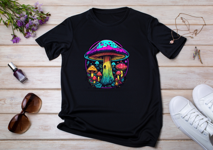 T-shirt Psychedelic Design personnalisé – 100 motifs au choix – Noir ou Blanc