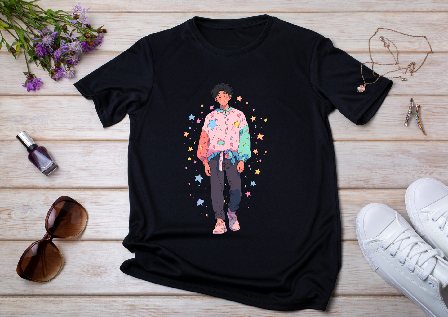 T-shirt Retro Anime Nostalgia – 61 modèles au choix – Noir ou Blanc