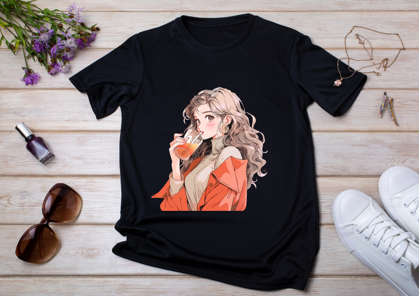 T-shirt Retro Anime Nostalgia – 61 modèles au choix – Noir ou Blanc