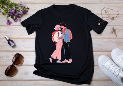 T-shirt Retro Anime Nostalgia – 61 modèles au choix – Noir ou Blanc