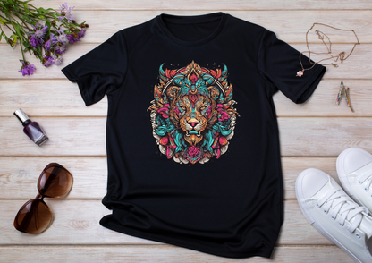 T-shirt Psychedelic Design personnalisé – 100 motifs au choix – Noir ou Blanc