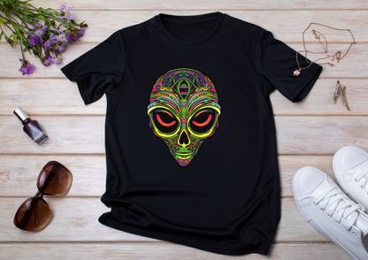 T-shirt Psychedelic Design personnalisé – 100 motifs au choix – Noir ou Blanc