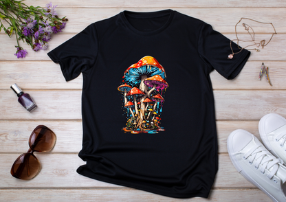 T-shirt Psychedelic Design personnalisé – 100 motifs au choix – Noir ou Blanc