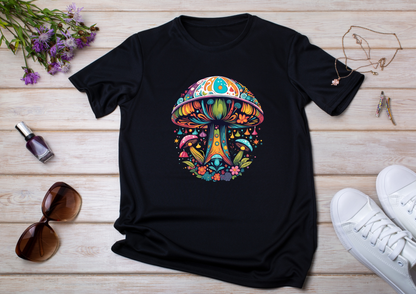 T-shirt Psychedelic Design personnalisé – 100 motifs au choix – Noir ou Blanc