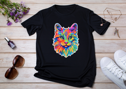 T-shirt Psychedelic Design personnalisé – 100 motifs au choix – Noir ou Blanc